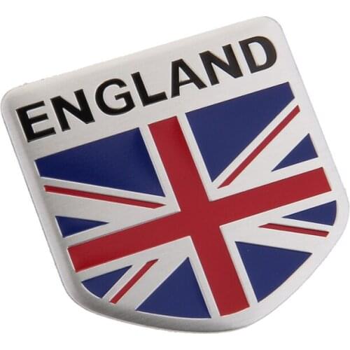 5*5CM for Volkswagen T4 Volvo V70 Subaru XV Nissan Sylphy MG3 Honda Aluminum Car Badge Accessories England Flag Emblem Sticker