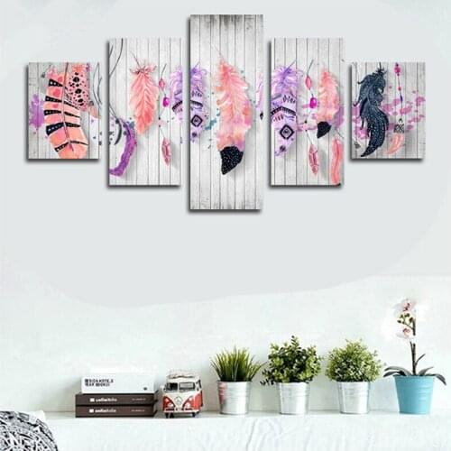 5Pcs diy diamond painting Retro Feather 2019 full square round drill diamond embroidery mosaic cross stitch wall stickerZP-2580
