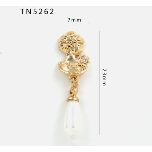 5pcs TN5262 Beauty Avatar Alloy Zircon Nail Art Crystal nail jewelry Rhinestone nails accessories supplies decorations charms