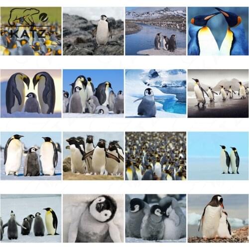 Cute Penguin Family Diamond Painting Art Handmade Diy Home Decoration Modern Animal Diamond Embroidery and Jewelry Cross Stitch