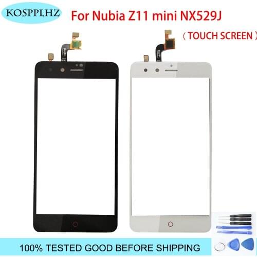 Black/ White front outer glass For ZTE Nubia Z11 Mini TD-LTE NX529J Touch Screen Touch Panel Lens Replacement z 11 nx 529 +Tools