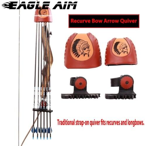 Arrow Holder Quick Lock Mounting Bracket Arrow Quiver for Recurve Bow American Hunting Accessories Recurve Quiver Leather Pouch