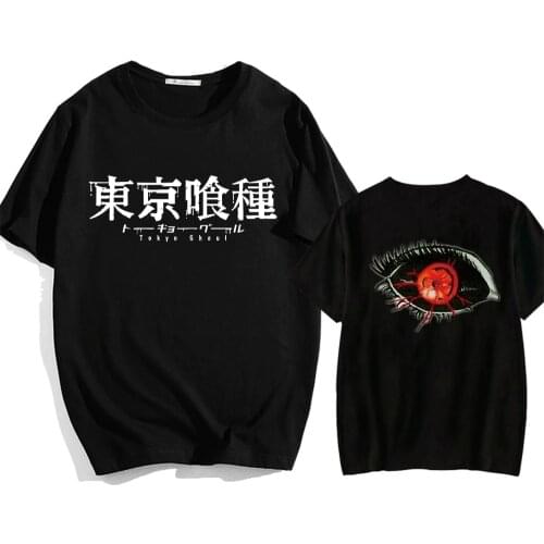 Japanese anime Tokyo Ghoul T Shirt Harajuku printed tee tops One Eyed King Casual T-shirt Mens High Quality clothes