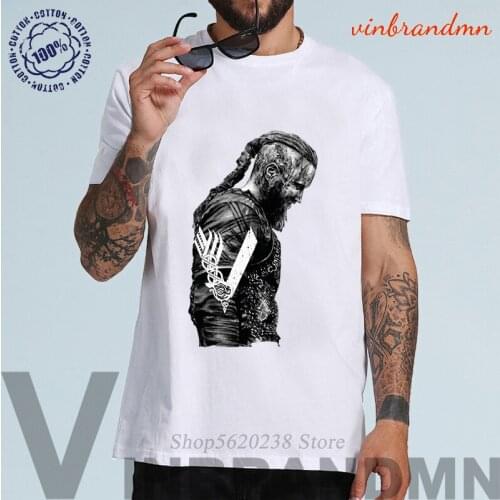 King Ragnar Lothbrok - Vikings T-shirt King Ragnar Lothbrok Graphic Soft Cotton Clothing Vegvisir Crew Neck Short Sleeve Tee Top