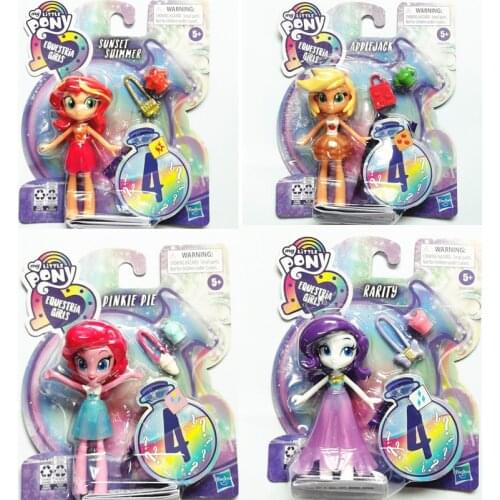 Hasbro My Little Pony Equestria Toys Mini Pinkie Pie Rarity Dolls New Fashion Anime Figures Pony Dolls Toy Girls Birthday Gift