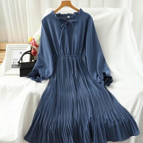HELIAR Summer Women Dress Evening Party A-Line Pleated Dress Drawstring 2021 Summer Women Long Dress Maxi Holiday Dress
