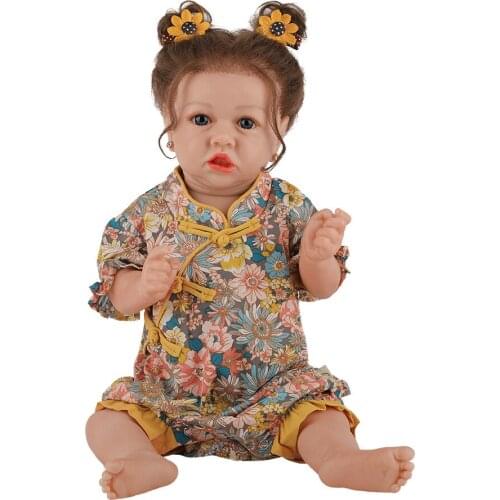 Bebes hand rooted curly hair Full Body Silicone Bebes Reborn Menino Doll Realistic Newborn baby Kids Good Playmate Brinquedos