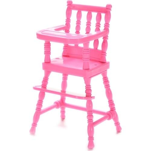 Handmade Pink Color Dolls Plastic Chair For Dolls Doll Accessories Girls Best Gifts Promotion Kids Play House Toys