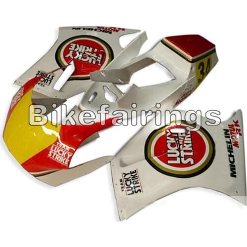 Lucky Strike Red and White Sportbike Fairing Kit Fit For Suzuki RGV250 VJ21 1988 1989 88 89 Motor Bike Covers Fairings New