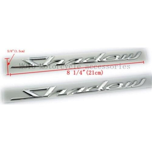 Motorbike Decals 3D Style Gas Tank Decals Stickers Chrome Decal Sticker For Shadow Spirit Sabre Aero ACE VT750 Decals