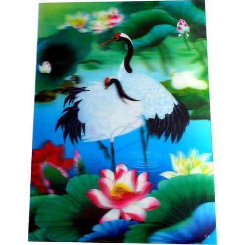 3D Effect Plastic Picture Wall Hanging,Poster-Live cranes J2041