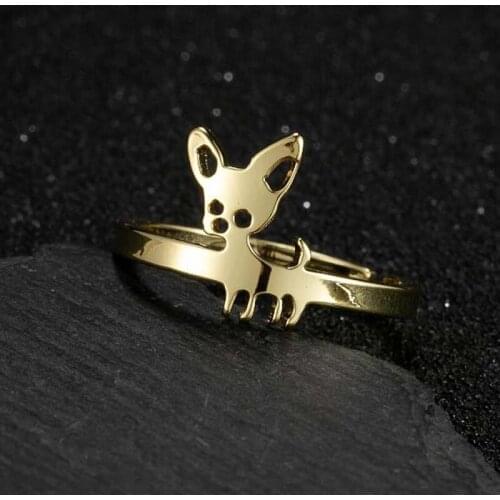 European New Retro Punk Exaggerated Cute Dog Ring Mens Womens Fashion Ring Personality Open Hole Ring Jewelry Gift бижутерия