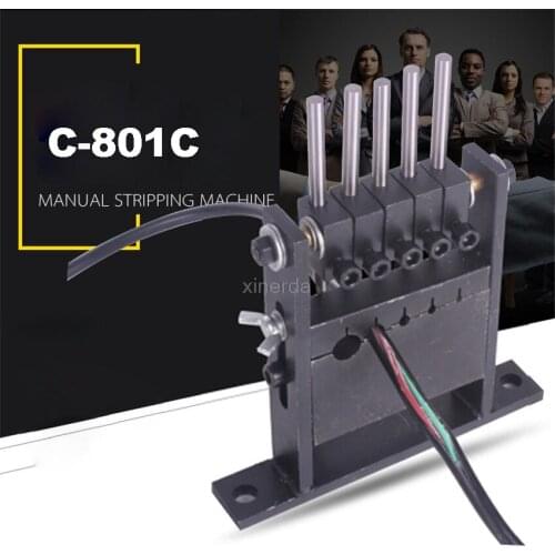 New C-801C Manual Wire Stripping Machine Small Stripping Tool Waste Wire Old Cable Strapping Machine 1-30mm Diameter Hot Selling