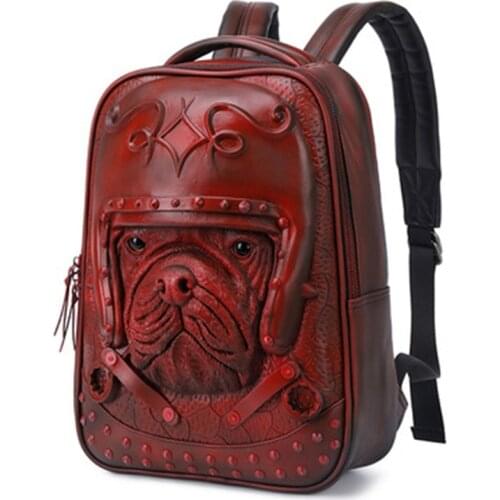 Original embossed three-dimensional backpack 3d animal waterproof 14-inch laptop bag tide brand notebook bag