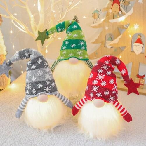 Lighting Christmas Faceless Doll Merry Christmas Decorations For Home Cristmas Ornament Xmas Navidad Natal New Year 2021 Decor