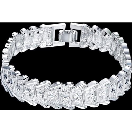 Factory direct fashion 925 sterling silver Bracelet for men woman elegant 12MM chain fine Luxury jewelry Wedding party gifts