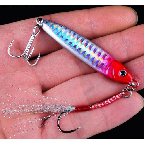 Fishsian Metal Jig Fishing Lure 7cm 15-30g Bass Fishing Tackle Jigging Lure Trout Saltwater Lures Stainless Reinforce Fake Fish