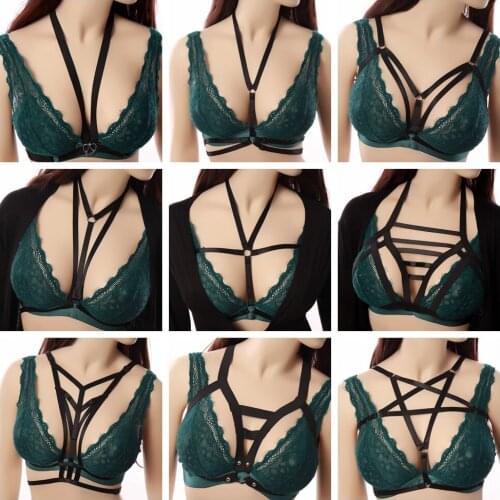Sexy Womens Fetish Erotic Crop Top Chest Sculpture Exotic Lingerie Body Harness Bondage Belt Goth Cage Bra Bdsm Outfit For Sex