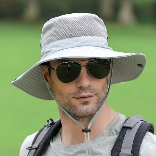 Hat Fisherman Men Summer Sun Protection UPF50 Super Dry Breathable Outdoor Accessory