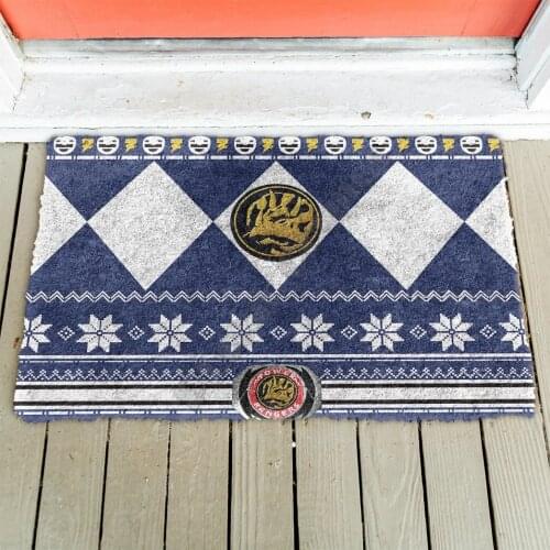 3D Printed Dinosaur Blue Doormat Indoor Doormat Non Slip Door Floor Mats Decor Porch Doormat