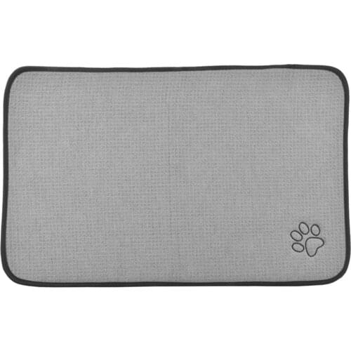 Sinland Home Microfiber Pet Dog Food Bowl Mat Cat Feeding Dish Drying Pad Silicon Anti-Skid Backing Drinking Water 1 Pieces