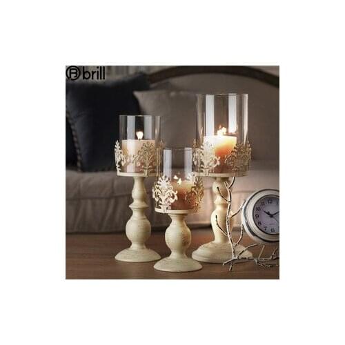 Nordic Creative Iron Candlestick Metal Retro Wedding Candles Romantic Candle Holders Wedding Centerpieces for Tables Kandelaar