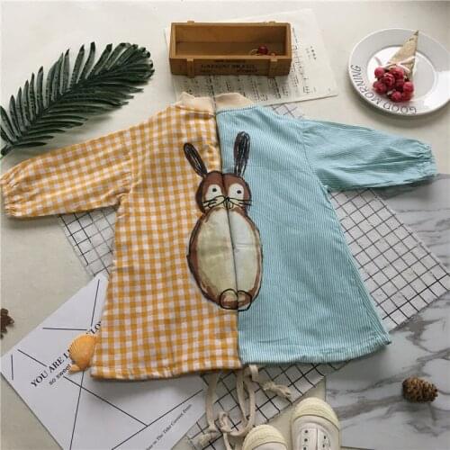 Tonytaobaby Summer New Men and The Baby Back Rabbit Sun Protection Clothing Cotton Plaid Trench Coat