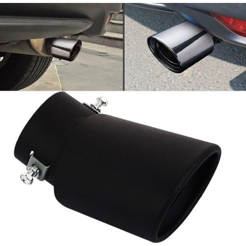 Vehemo Fit 1.5 To 2.5 Inch Car Muffler Tip Exterior Car Exhaust Pipe Frosted Car Tail Throat Diameter Air Inlet