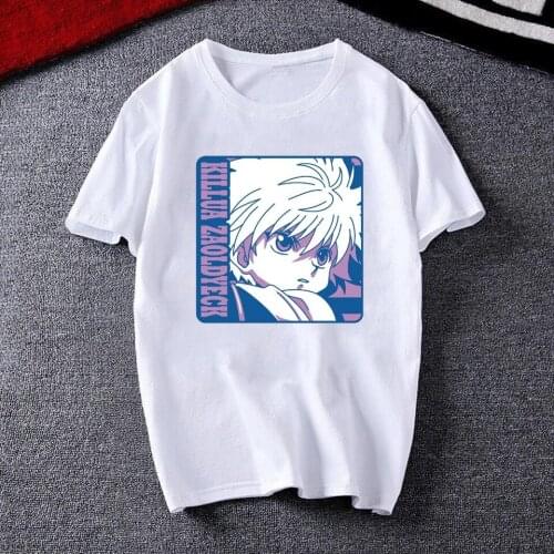 The Hunters Hunter X Hunter Tshirt Vintage Print T-Shirt Women Short Sleeve Fashion Harajuku T Shirt for Women HISOKA MOROW Tops