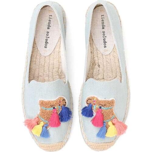 2020 Rushed Espadrilles Espadrille 2019 Sapatos Breathable Embroider Shoes Comfortable Ladies Womens Thick Bottom Flats Fashion