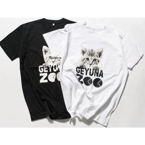 Women Summer T-shirts Unisex Cotton Loose Printed Tops Short Sleeve Blouse Solid Casual Mens Round-neck Tees Plus Size Streetwer