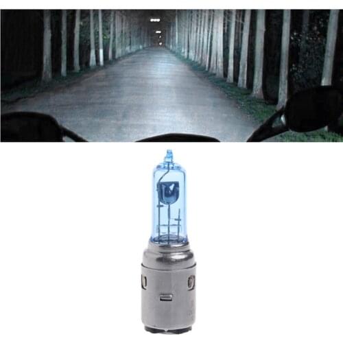 1pcs New Motorcycle DC 12V 35W BA20D Headlight Halogen Bulb Xenon White Light