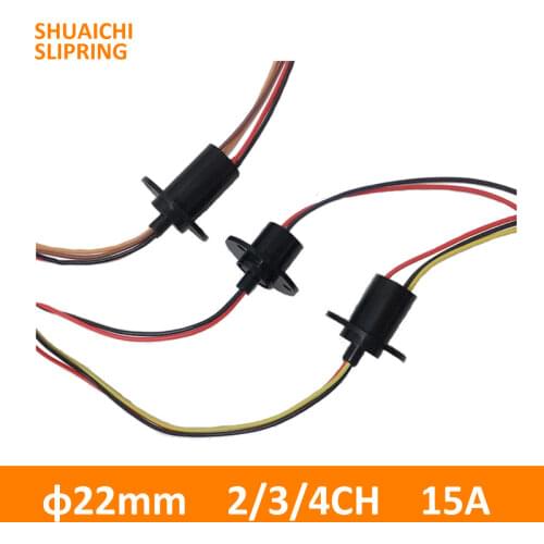 1pc Large Current 15A Wind Power Slip Ring 2/3/4CH Channels Wires Dia. 22mm Conductive Flange Slipring for RC Model Accessories