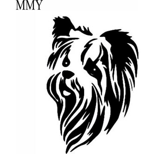 10.2*15.2CM Yorkshire Terrier Pet Dog Funny Animal Car Sticker Bumper Window Vinyl Decal