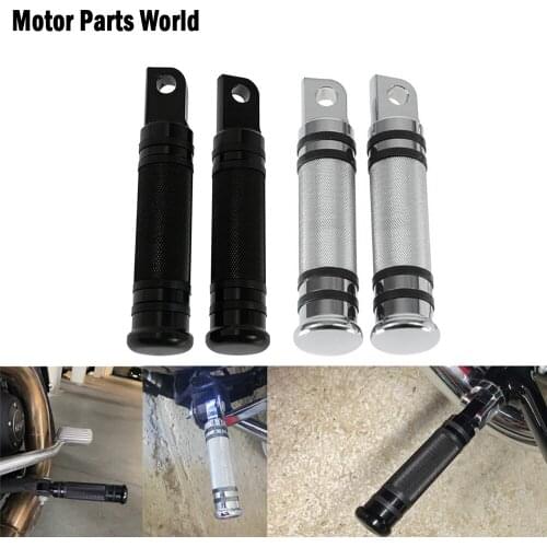 2xMotorcycle Male Mount CNC Aluminum Foot Pegs Footrest Pedal For Harley Sportster Iron 883 Dyna Fat Bob Softail Touring Custom
