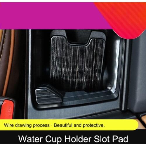 2Pcs For Lexus ES200 260 300H 2018 Gear Shift Panel Water Cup Holder Stainless Steel Pad Center Console Storage Box Mat Interior