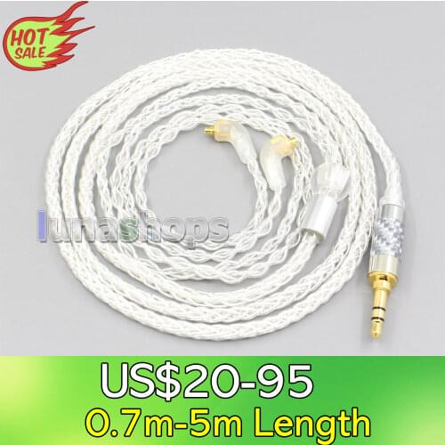 LN006544 3.5mm 2.5mm XLR 4.4mm 8 Core Silver Plated OCC Earphone Cable For Etymotic ER4SR ER4XR ER3XR ER3SE ER2XR ER2SE