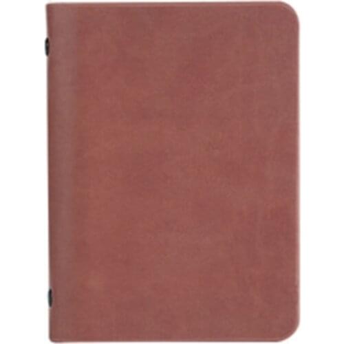 A7 Pocket Loose-leaf Notebook Leather Cover Business Diary Memos Planner Notepad C90C