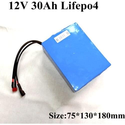 Lifepo4 12v 30ah Battery Pack Customize Plug 12v Rechargeable for Electric Motorcycle Battery 12v Golf Trolley + 14.6V Charger