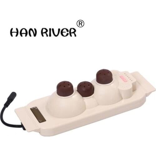 Germanium stone therapy apparatus with physical therapy 3 ball head heat meter warm neck guard to protect the waist