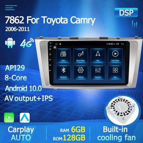 8Core Android 10 Auto For Toyota Camry 6 XV 40 50 2006 -2011 Car Radio Multimedia Video Player Navigation GPS No 2din 2 din DVD