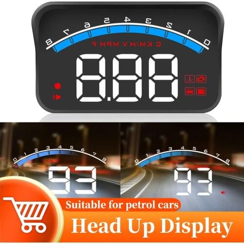 M6S Car HUD Head Up Display KM/h MPH OBD2 Overspeed Security Alarm windshield Projector display car speed RPM fuel water gauge