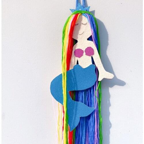 Mermaid Hair Bows Storage Belt for Girls Hair Clips Barrette Hairband Hanging Organizer Strip Holder for Hair Accessories