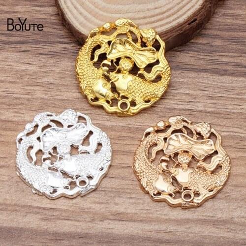 BoYuTe (20 Pieces/Lot) Factory Direct Wholesale DIY Alloy Jewelry Accessories 36MM Carp Fit 4MM Beads