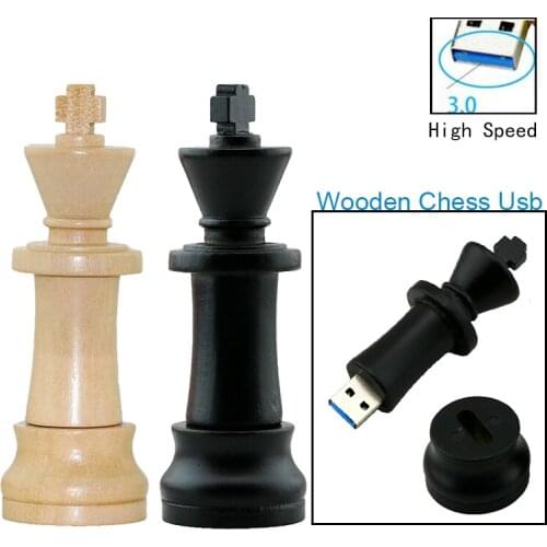 Wooden International Chess Usb Flash Drives High Speed Memory Stick Maple Pen Drive 4GB 8GB 16GB 32GB 64GB USB 3.0 Gift