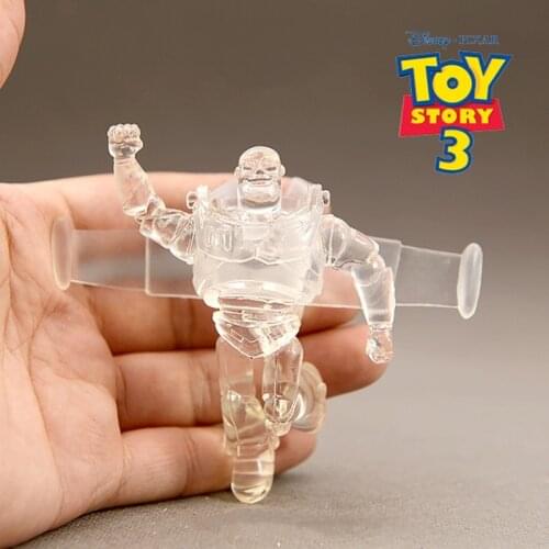 Disney Toy Story 4 Buzz Lightyear transparent Q Version 7.5cm PVC Action Figures mini Dolls Kids Toys model for Children gift