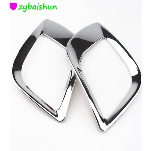 For Buick Encore Opel Vauxhall Mokka For AX 2012 2013 2014-2016 Chrome Back Reflector Fog Light Foglight Lamp Cover Trim Garnish