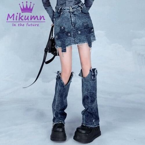 Mikumn Denim Skirts For Women