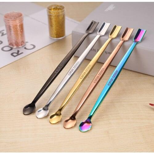 Multifunctional Craft Spoon Stainless Steel Spoon for Scrapbooking Craft Double Use Outdoor Spoon Bottle Can Opener
