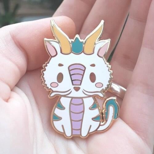Cartoon Anime Kawaii Haku Dragon Brooch Pins Enamel Metal Badges Lapel Pin Brooches Jackets Jeans Fashion Jewelry Accessories